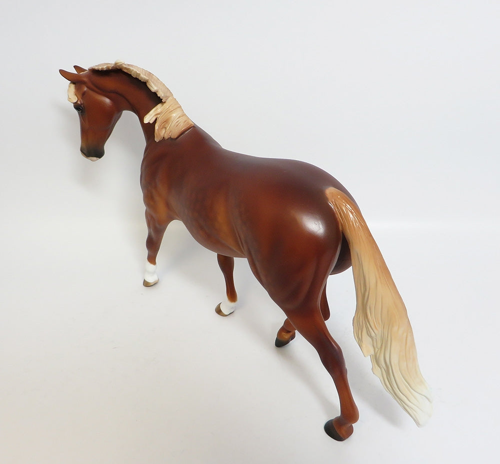 GINGERBRED COOKIE-OOAK CUSTOM DAPPLE CHESTNUT PONT MODEL HORSE PAINTED BY SHERYL LEISURE