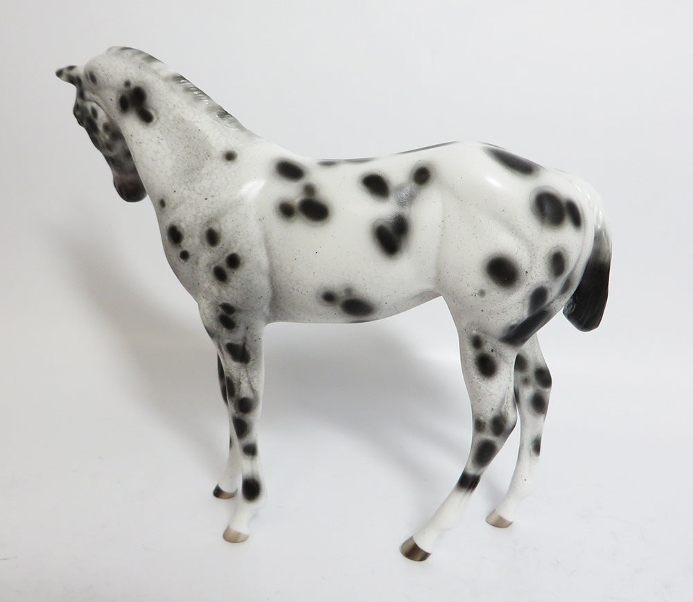 CHARLIE GIRL-OOAK CUSTOM LEOPARD APPALOOSA WEANLING MODEL HORSE PAINTED BY SHERYL LEISURE