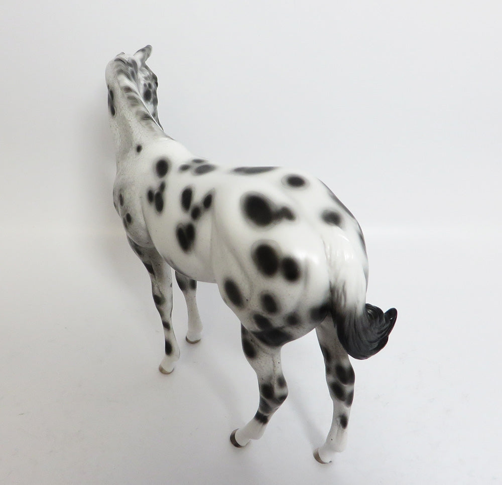 CHARLIE GIRL-OOAK CUSTOM LEOPARD APPALOOSA WEANLING MODEL HORSE PAINTED BY SHERYL LEISURE