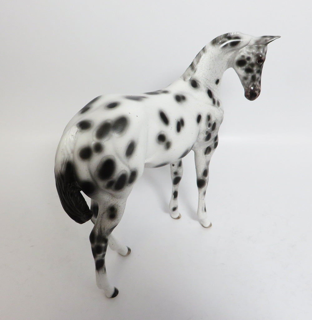 CHARLIE GIRL-OOAK CUSTOM LEOPARD APPALOOSA WEANLING MODEL HORSE PAINTED BY SHERYL LEISURE
