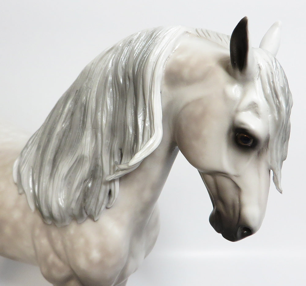 ARTIMIS GREY~OOAK STAR DAPPLE ANDALUSIAN MODEL HORSE BY SHERYL LEISURE 11/13/17