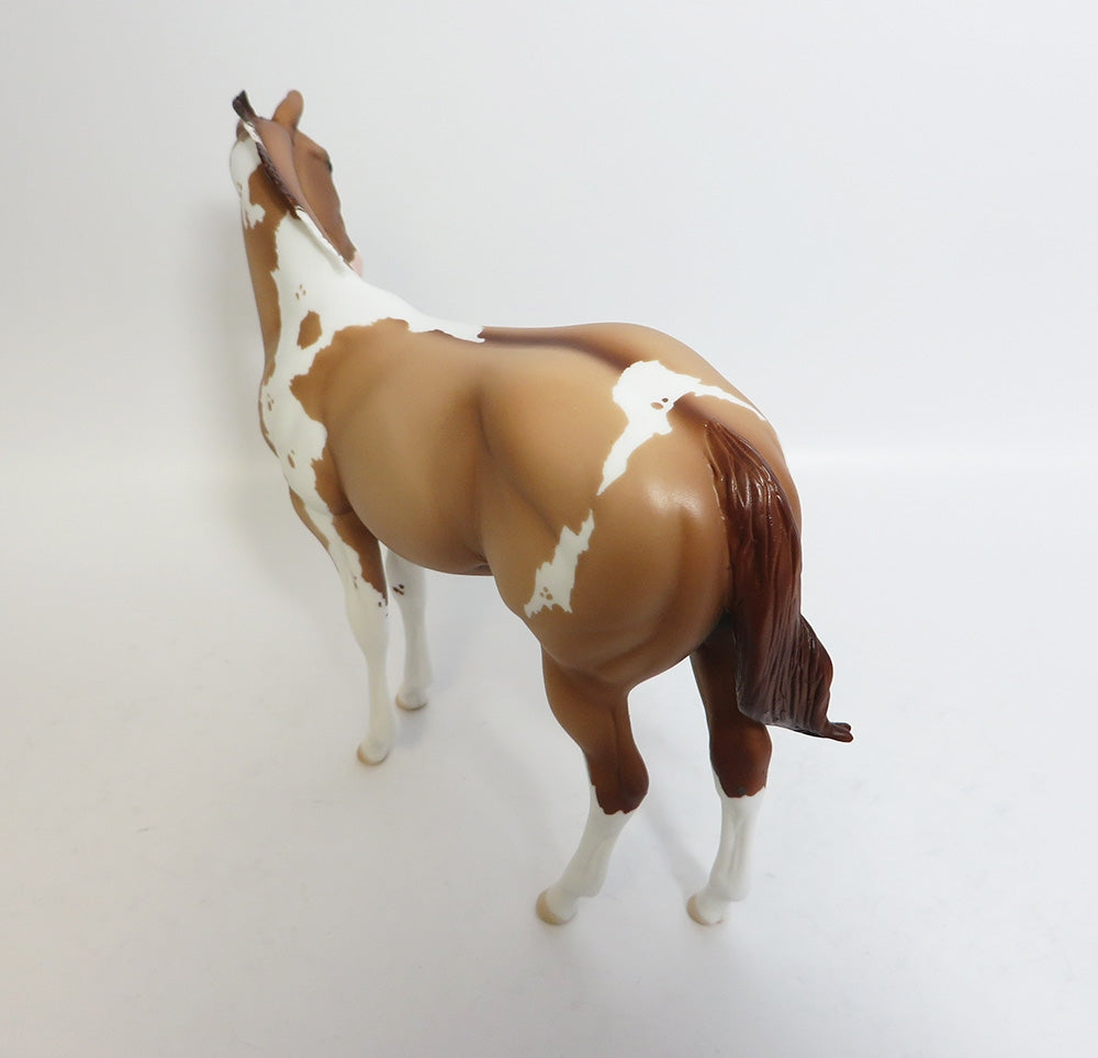 SNOW BELLE-OOAK RED DUN PINTO WEANLING MODEL HORSE 12-19-17