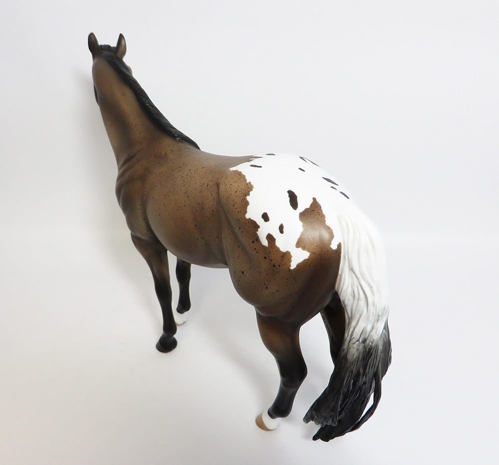 SNOW BLOSSOM-OOAK SOOTY BUCKSKIN APPALOOSA ISH MODEL HORSE WHS 2017