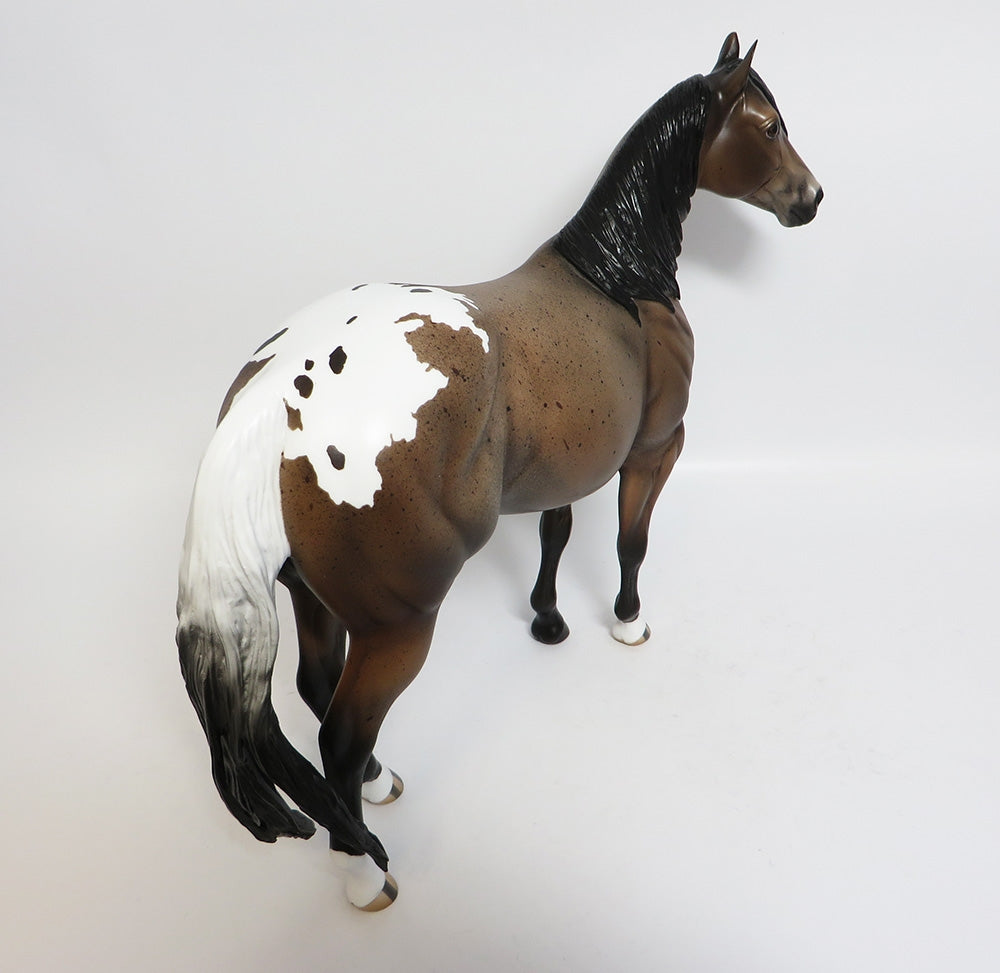 SNOW BLOSSOM-OOAK SOOTY BUCKSKIN APPALOOSA ISH MODEL HORSE WHS 2017