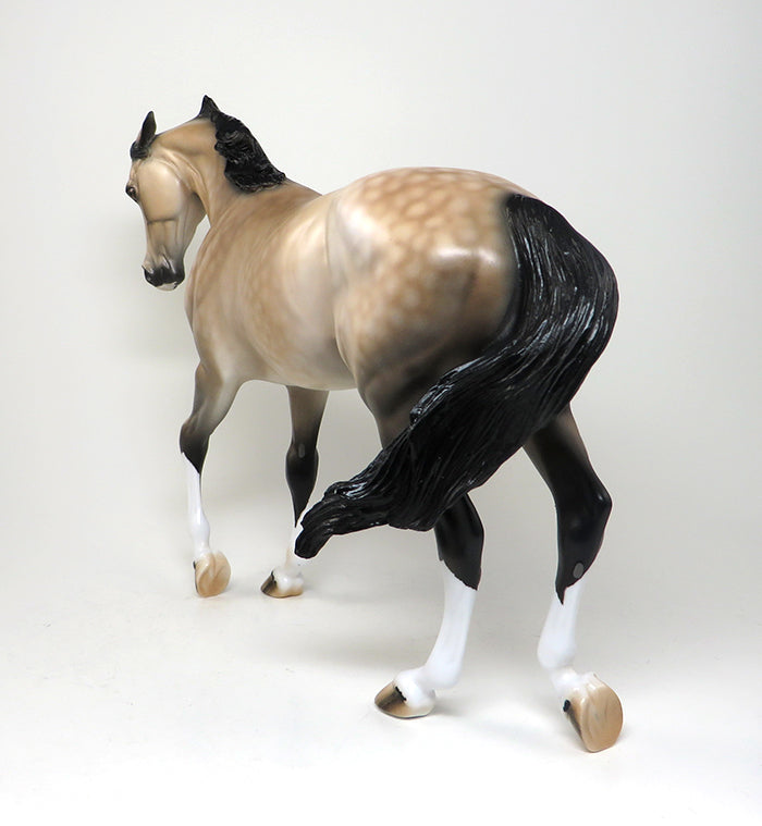 DIESEL ONLY-OOAK-BUCKSKIN THOROUGHBRED MODEL HORSE 12/30