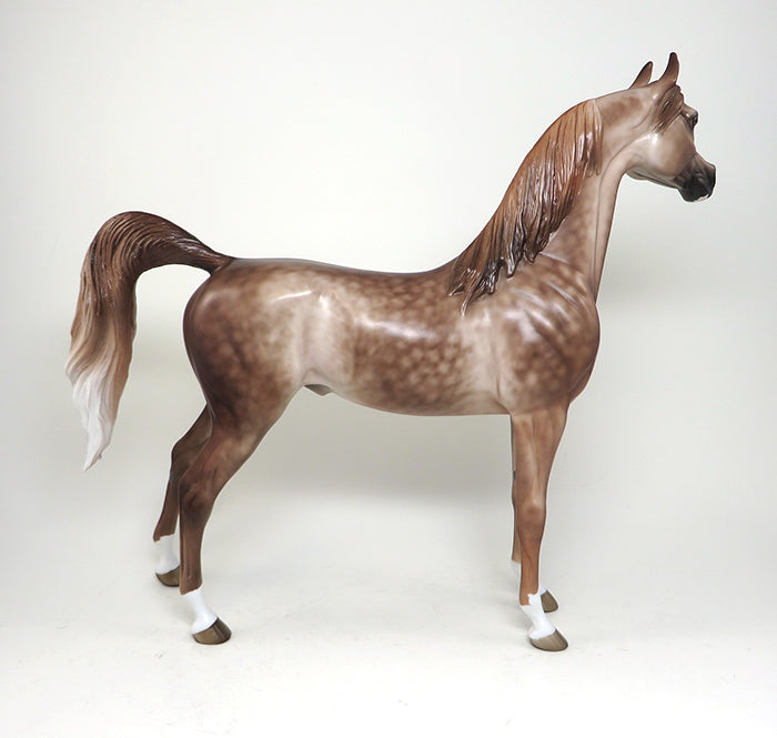 AMARETTO SOUR-OOAK-CHESTNUT GOING GREY ARABIAN MODEL HORSE SHERYL LEISURE 12/30