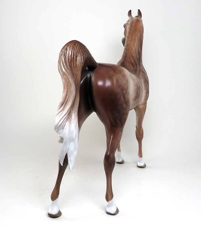 AMARETTO SOUR-OOAK-CHESTNUT GOING GREY ARABIAN MODEL HORSE SHERYL LEISURE 12/30