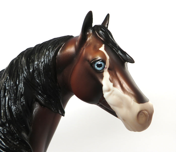 INJUN JOE-OOAK DAPPLE BAY PAINT ISH MODEL HORSE 6/24