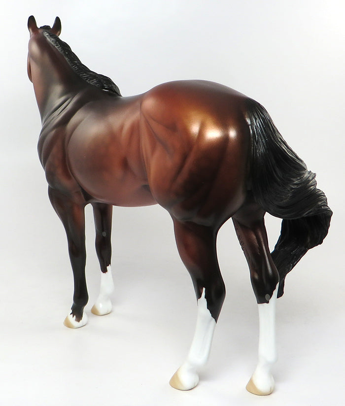 INJUN JOE-OOAK DAPPLE BAY PAINT ISH MODEL HORSE 6/24