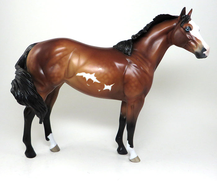 golden buckskin overo model horse