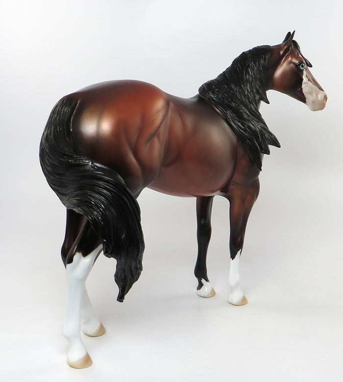 INJUN JOE-OOAK DAPPLE BAY PAINT ISH MODEL HORSE 6/24