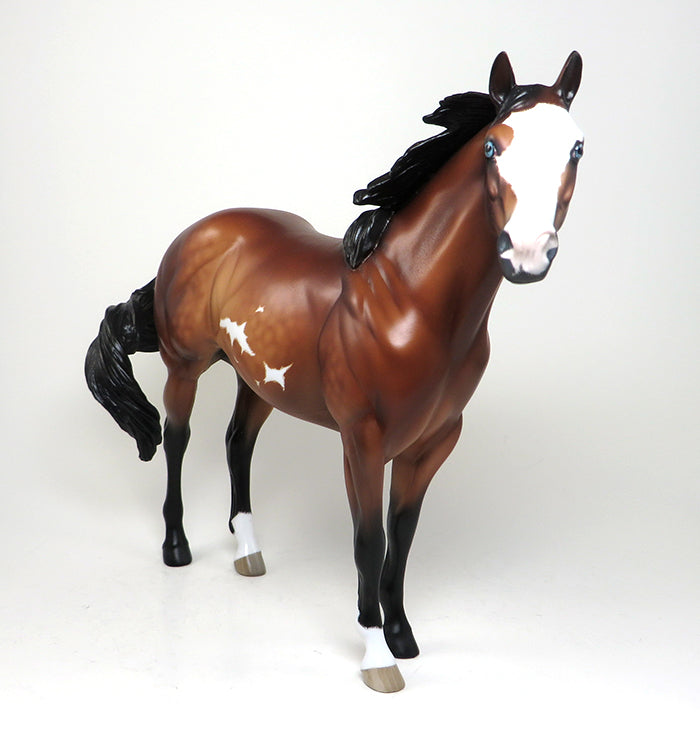 IRRESISTIBLE KID-OOAK GOLDEN BUCKSKIN OVERO ISH MODEL HORSE 1/4