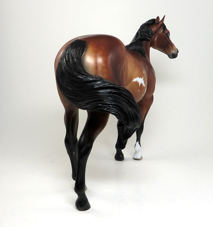 IRRESISTIBLE KID-OOAK GOLDEN BUCKSKIN OVERO ISH MODEL HORSE 1/4
