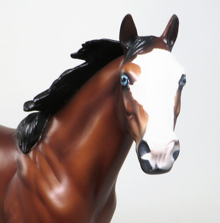 IRRESISTIBLE KID-OOAK GOLDEN BUCKSKIN OVERO ISH MODEL HORSE 1/4