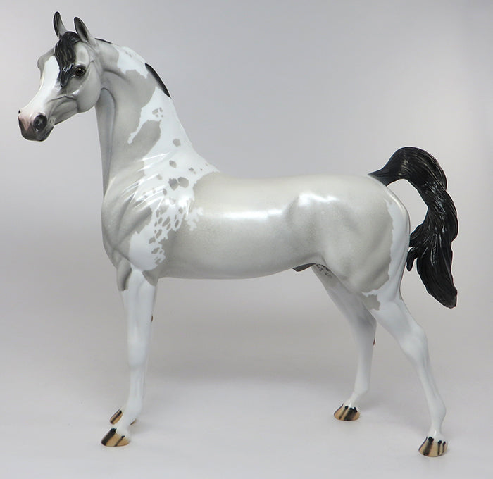 MYSTIC-OOAK DAPPLE GREY PAINT ARABIAN MODEL HORSE 6/27