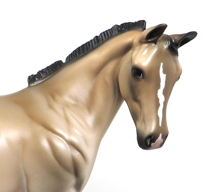 MOON GUESS - OOAK BUCKSKIN WEANLING MODEL HORSE - 1/8