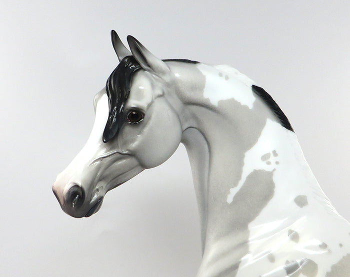 MYSTIC-OOAK DAPPLE GREY PAINT ARABIAN MODEL HORSE 6/27