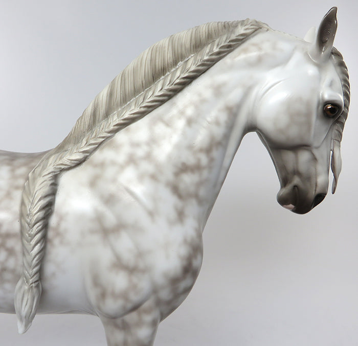 SBALORDITIVO &quot;STUNNING&quot; STAR DAPPLE GREY ANDALUSIAN STALLION MODEL HORSE  BY SHERYL LEISURE 6/24
