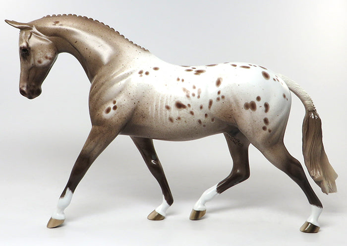 MAKE MINE CHOCOLATE-OOAK ETCHED APPALOOSA PONY MODEL HORSE BY SHERYL LEISURE 6/28