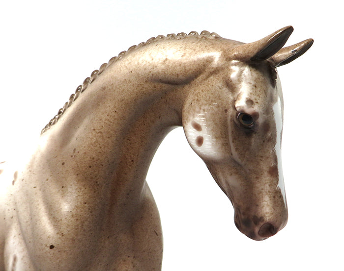 MAKE MINE CHOCOLATE-OOAK ETCHED APPALOOSA PONY MODEL HORSE BY SHERYL LEISURE 6/28