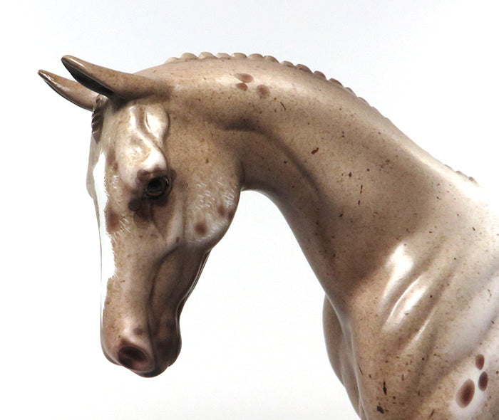 MAKE MINE CHOCOLATE-OOAK ETCHED APPALOOSA PONY MODEL HORSE BY SHERYL LEISURE 6/28