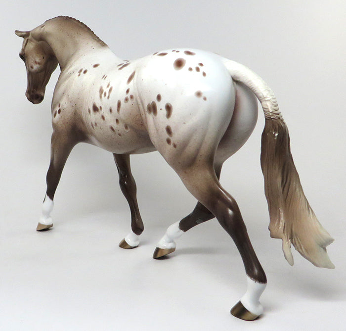 MAKE MINE CHOCOLATE-OOAK ETCHED APPALOOSA PONY MODEL HORSE BY SHERYL LEISURE 6/28