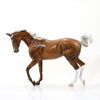 GESTURE UNKNOWN - OOAK Thoroughbred Dappled Light Chestnut Model Horse - 6/15