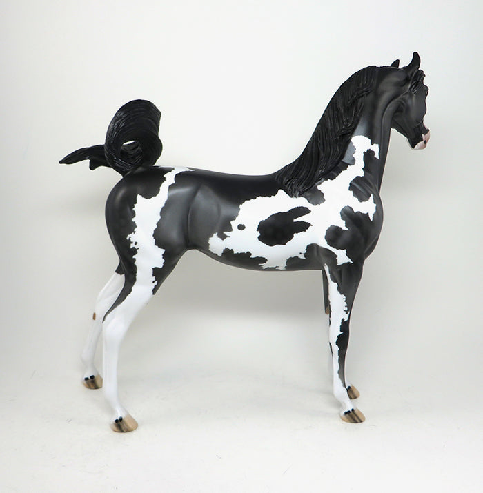 dark dapple grey paint arabian model horse