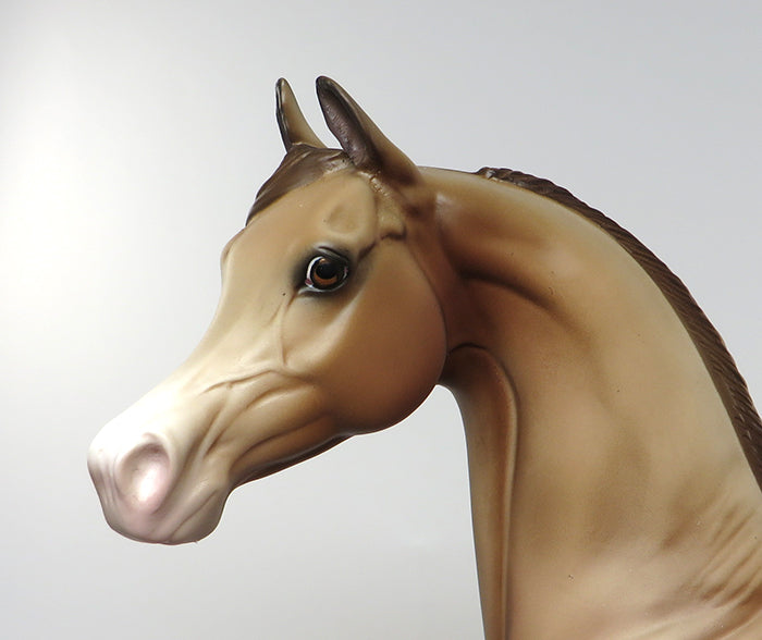 BRAVIO-OOAK CHESTNUT GOING GREY ARABIAN MODEL HORSE BY AL 6/30