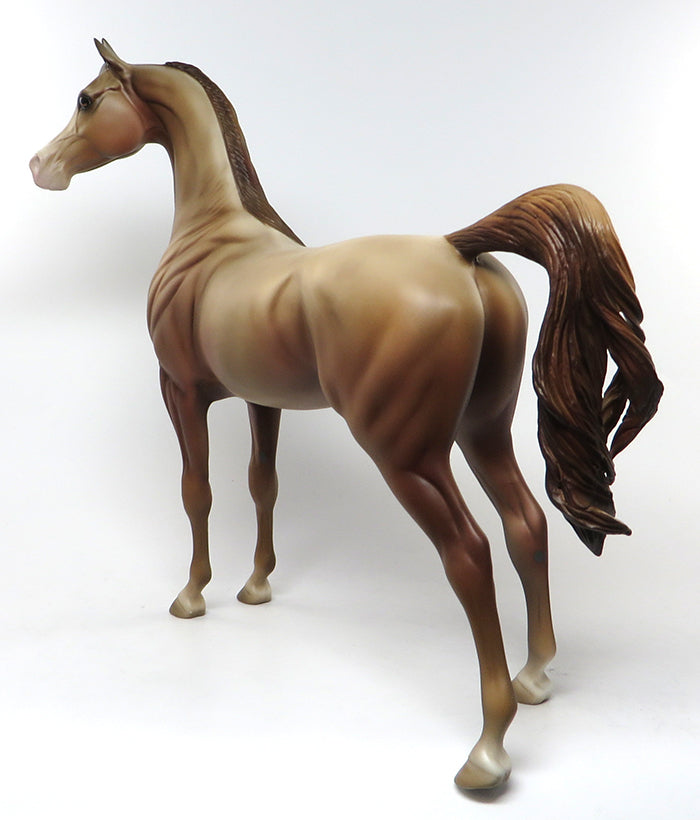 BRAVIO-OOAK CHESTNUT GOING GREY ARABIAN MODEL HORSE BY AL 6/30