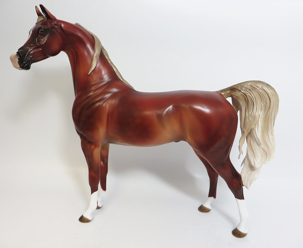 DREAM WALKER-OOAK CUSTOM DAPPLE CHESTNUT ARABIAN MODEL HORSE 11-17-17