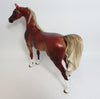 DREAM WALKER-OOAK CUSTOM DAPPLE CHESTNUT ARABIAN MODEL HORSE 11-17-17