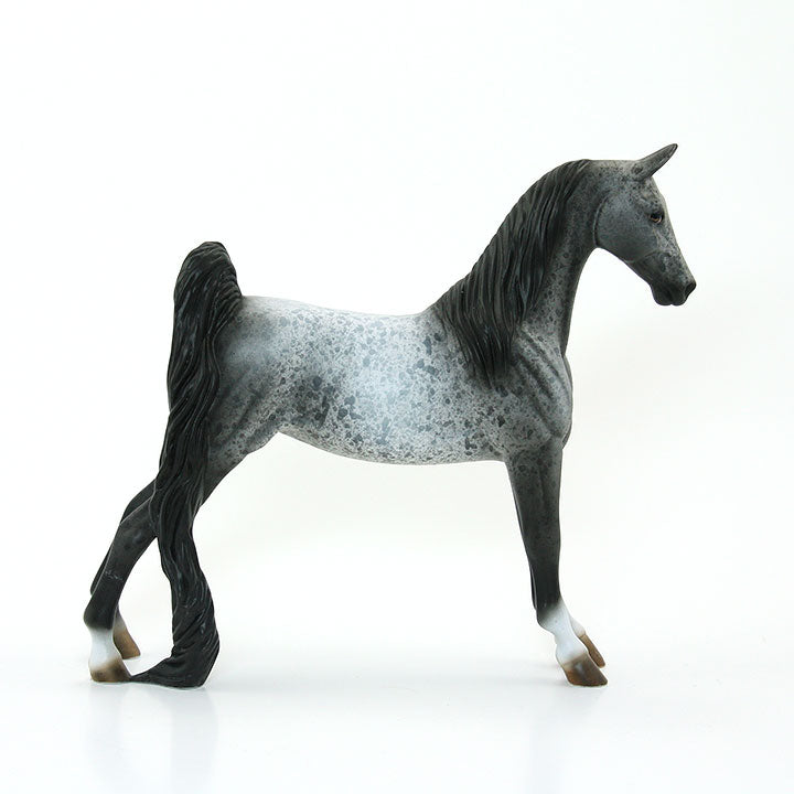 IN THE MOONLIGHT - OOAK Gray Appaloosa Saddlebred Model Horse Pebble - 6/15