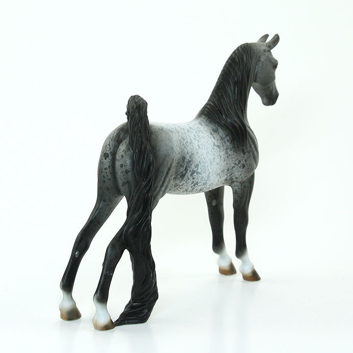 IN THE MOONLIGHT - OOAK Gray Appaloosa Saddlebred Model Horse Pebble - 6/15