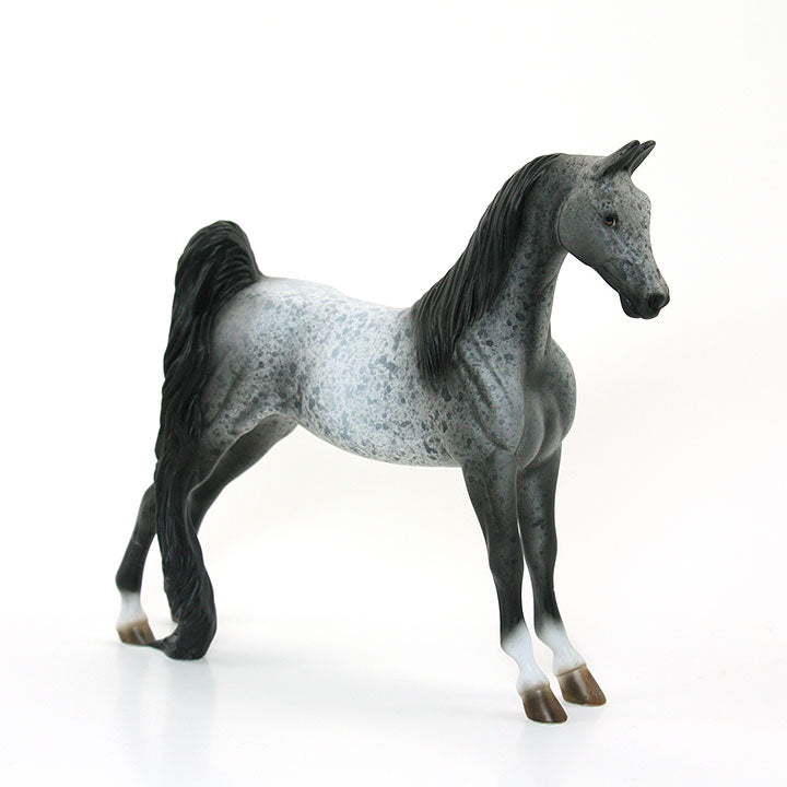 IN THE MOONLIGHT - OOAK Gray Appaloosa Saddlebred Model Horse Pebble - 6/15