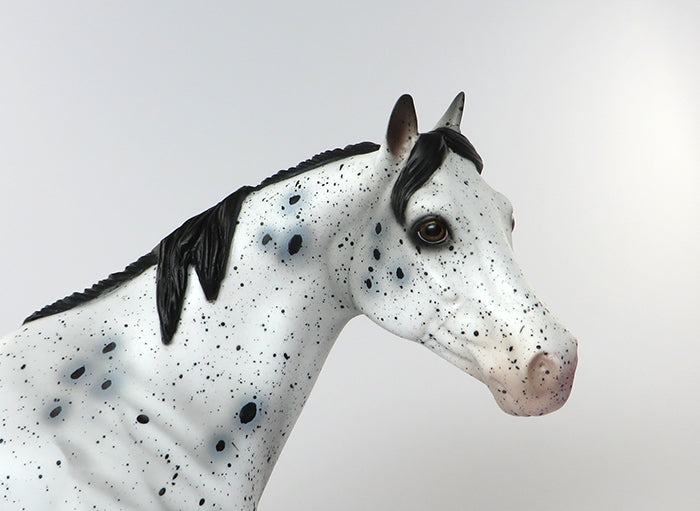 ZIP YOUR LIPS-OOAK LOUD APPALOOSA ISH MODEL HORSE BY AL 7/1