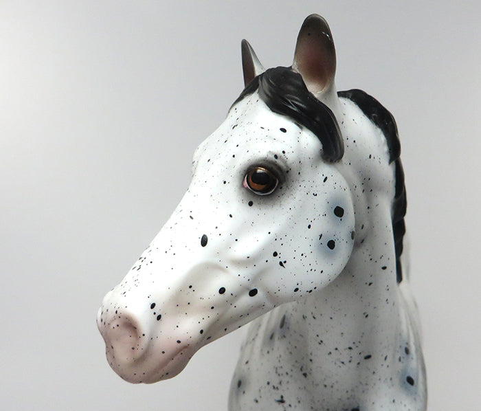 ZIP YOUR LIPS-OOAK LOUD APPALOOSA ISH MODEL HORSE BY AL 7/1