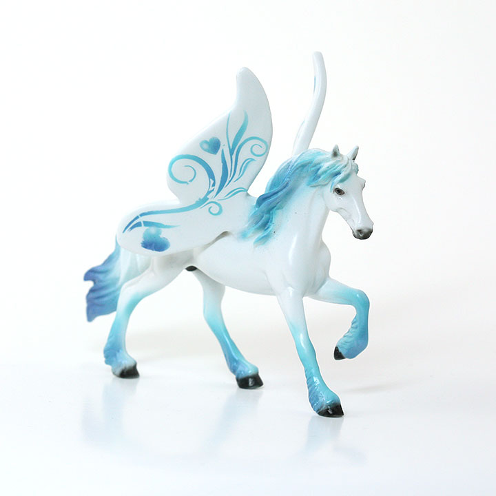 THE LITTLE DUTCH BOY - OOAK Fresian Model Horse Chip Blue & White Butterfly - 6/15