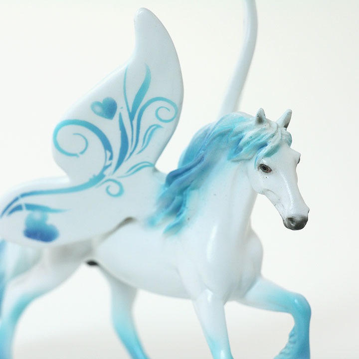 THE LITTLE DUTCH BOY - OOAK Fresian Model Horse Chip Blue &amp; White Butterfly - 6/15