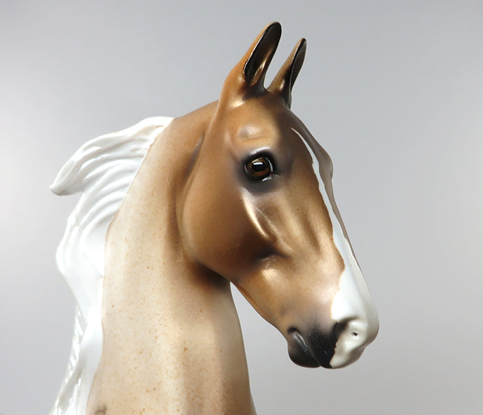 GOLD DIGGER-OOAK PALOMINO ROAN SADDLEBRED MODEL HORSE 6/30
