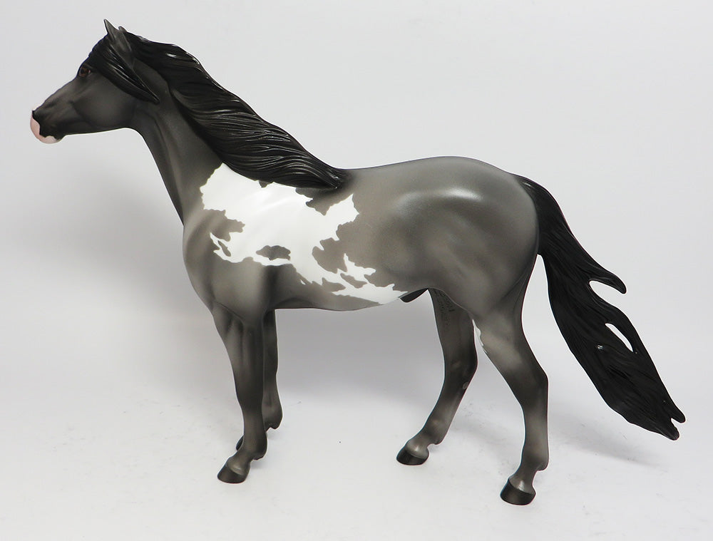 CODY-OOAK GREY PINTO SPANISH MUSTANG MODEL HORSE 5/10