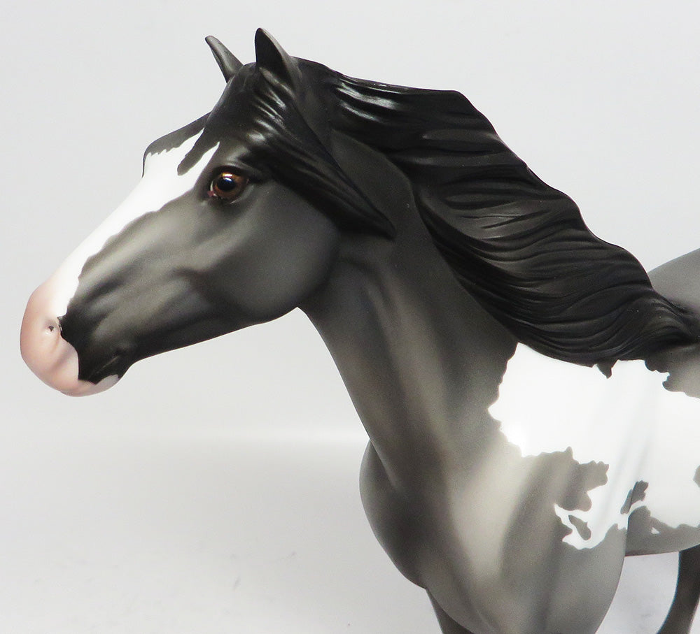 CODY-OOAK GREY PINTO SPANISH MUSTANG MODEL HORSE 5/10