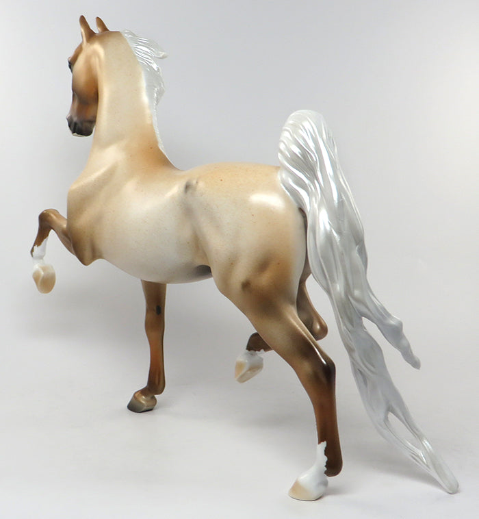 GOLD DIGGER-OOAK PALOMINO ROAN SADDLEBRED MODEL HORSE 6/30