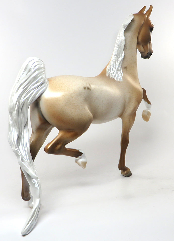 GOLD DIGGER-OOAK PALOMINO ROAN SADDLEBRED MODEL HORSE 6/30