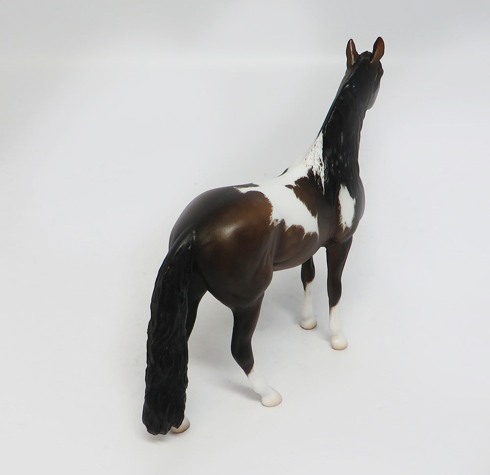 MISAKA-OOAK DAPPLE BAY ANDALUSIAN  CHIP MODEL HORSE BY SHERYL LEISURE 5/11/17