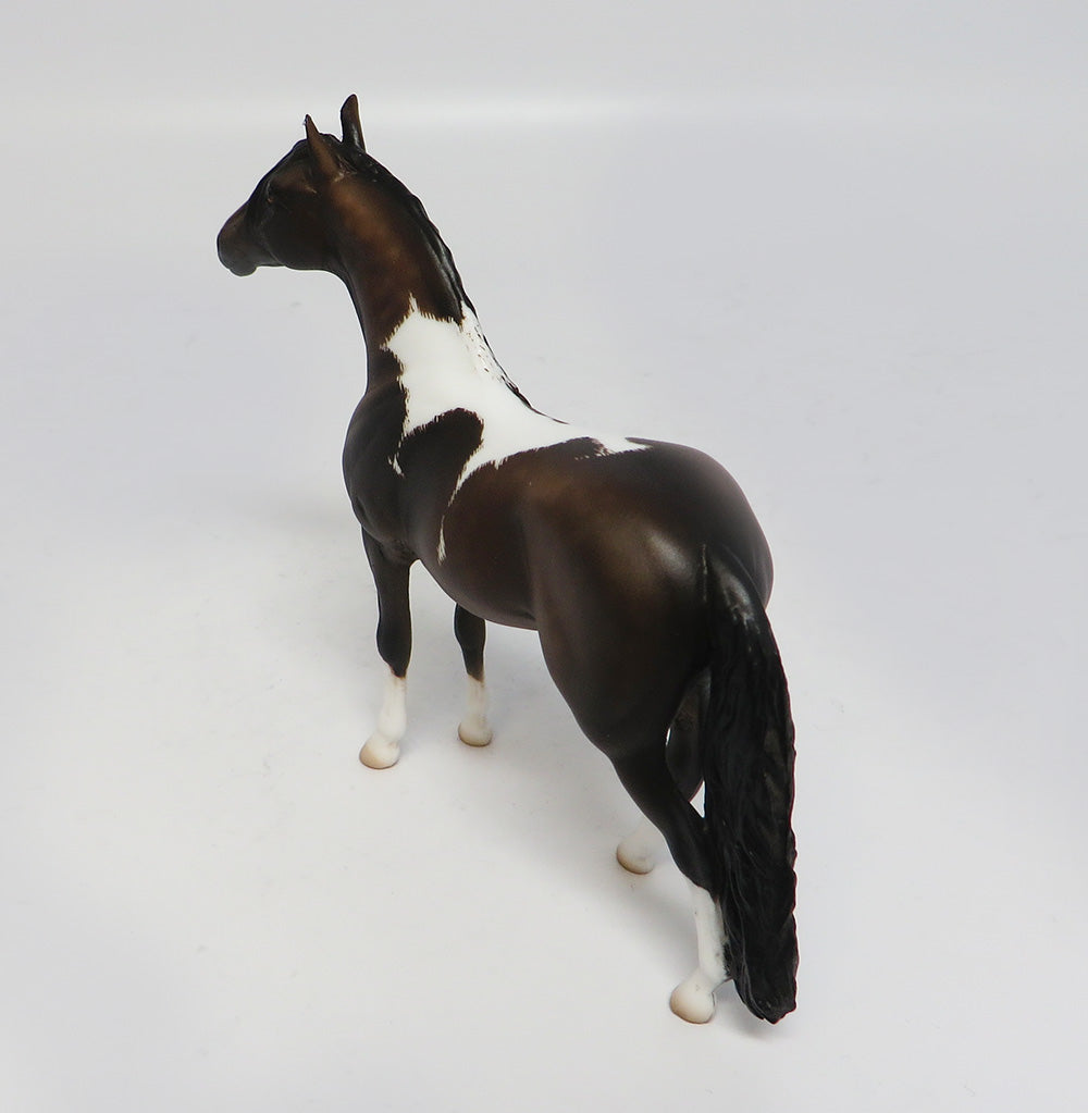 MISAKA-OOAK DAPPLE BAY ANDALUSIAN  CHIP MODEL HORSE BY SHERYL LEISURE 5/11/17