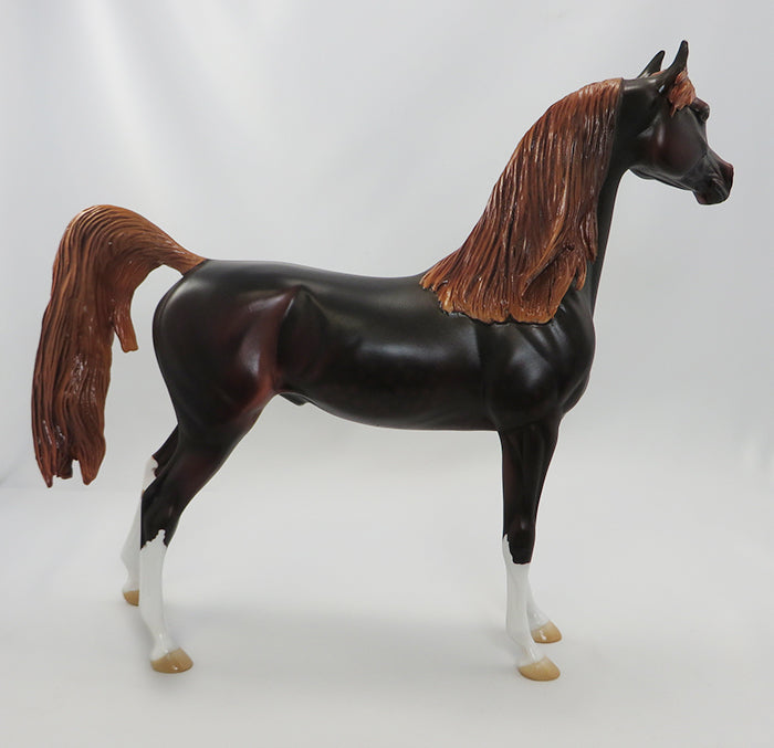 BASK N FAME - OOAK LIVER CHESTNUT ARABIAN - 9/24