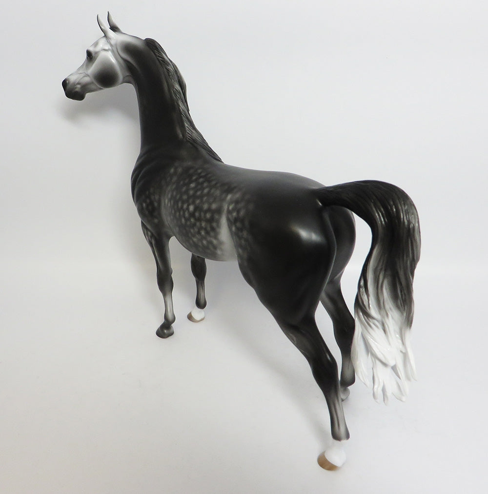 MAGIC EIGHTBALL-OOAK STAR DAPPLE GREY ARABIAN MODEL HORSE BY SHERYL LEISURE 11/21/17
