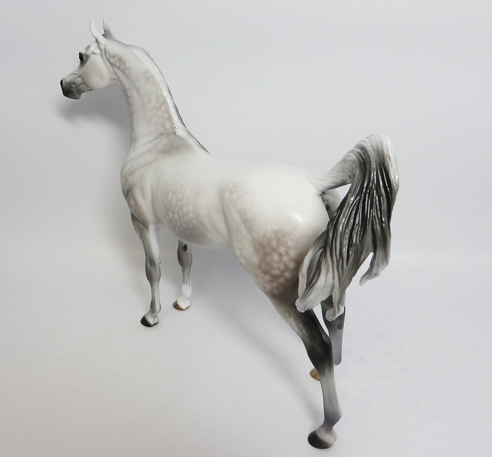 MONOPOLY-OOAK CUSTOM DAPPLE GREY ARABIAN MODEL HORSE BY SHERYL LESIURE