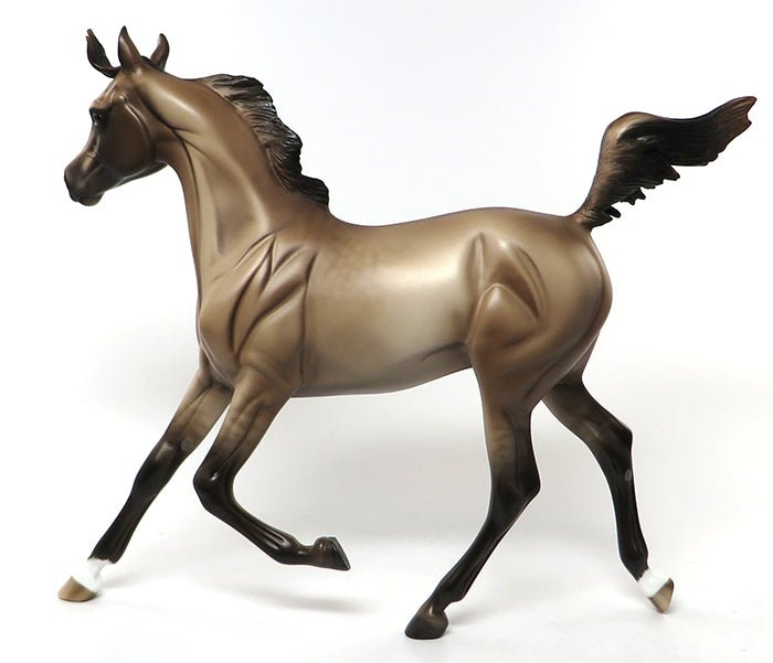 DUN FOOLIN-OOAK DUN YEARLING MODEL HORSE BY SHERYL LEISURE 6/30